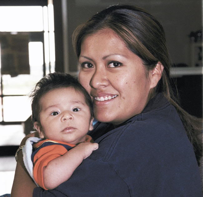 American Indian Mother+Child